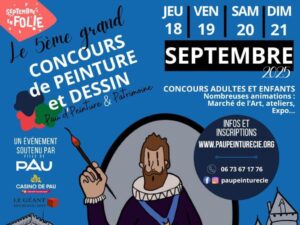 Affiche concours pau d'peinture et compagnie du 18 au 20 Septembre 2025