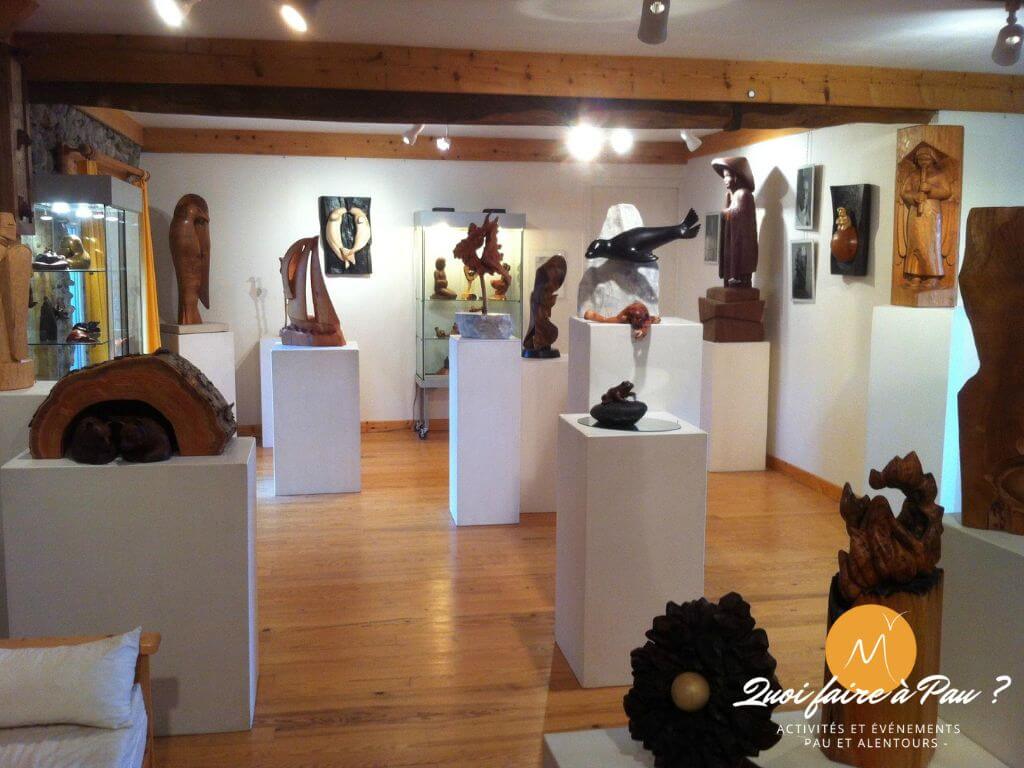 exposition sculture sur bois christian delacoux à montaut